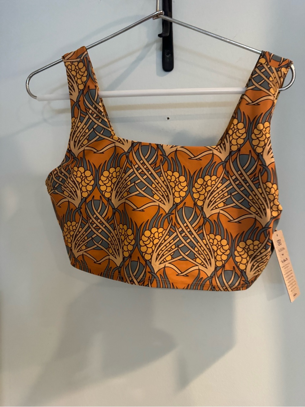 Albion Golden Hour Olivia Swim Crop Bikini Top Floral Boho Size Large NWT